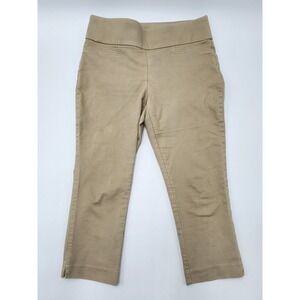 ST JOHNS BAY BEIGE KHAKI CAPRI SIZE 4 STRETCH